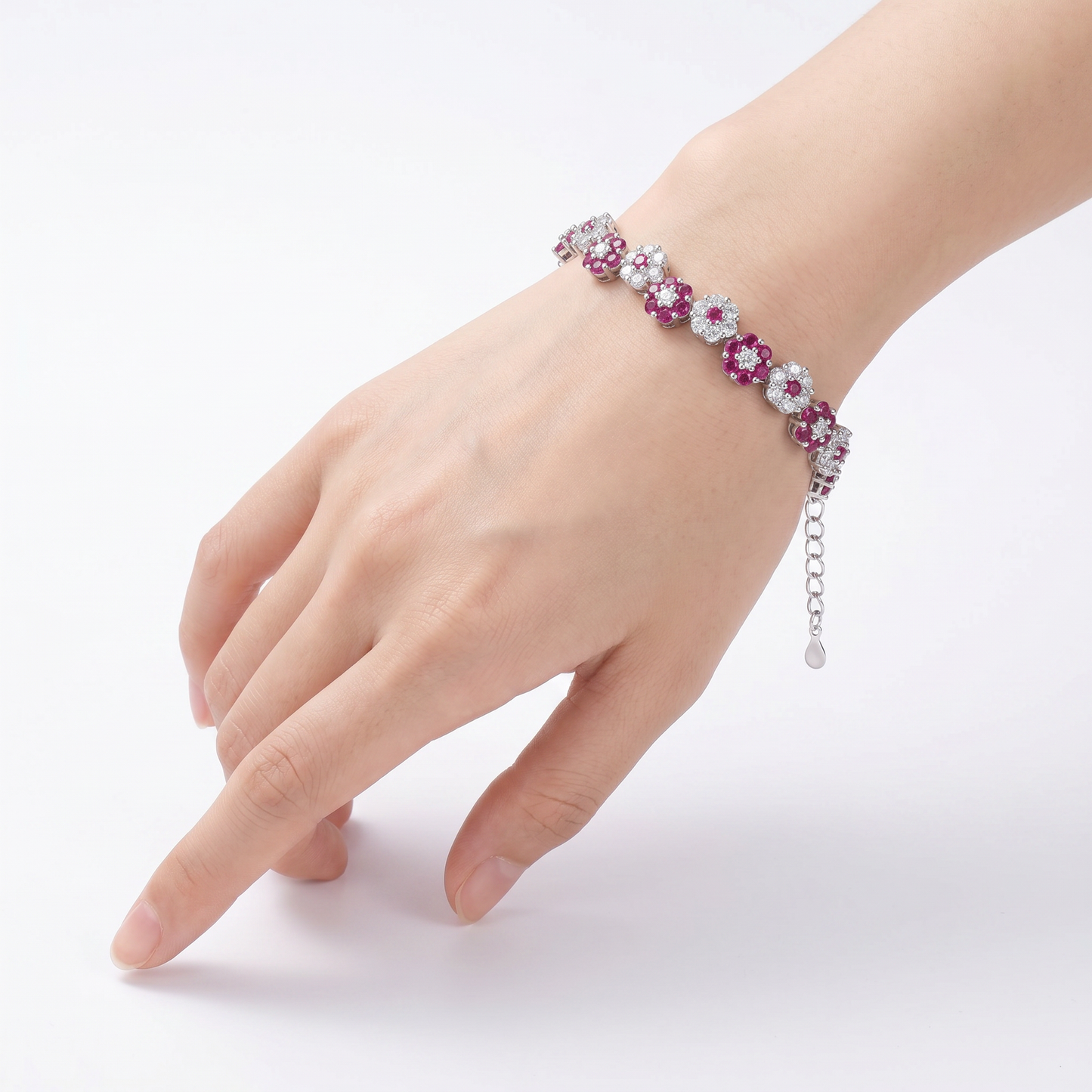 Magenta Daisy bracelet